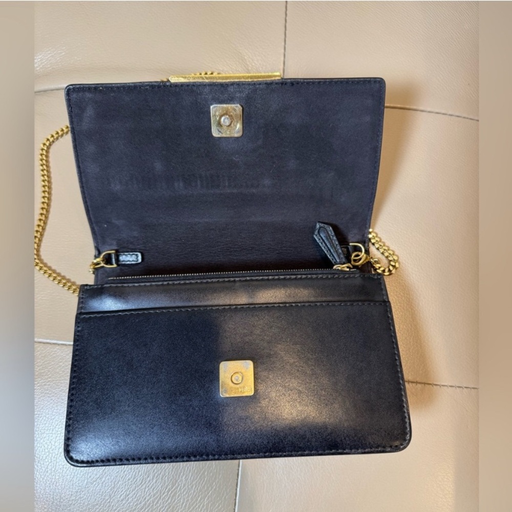 Fendi Fun Fair Black/Multicolor Studded Crossbody Logo WOC - Picture 7 of 16